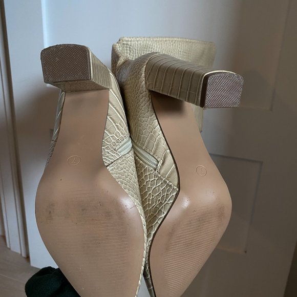 Lulus Cream Knee High Boots - Picture 5 of 5